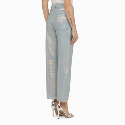 Frame Women's La Jane Cropped Jeans In Hologram Denim In Blue