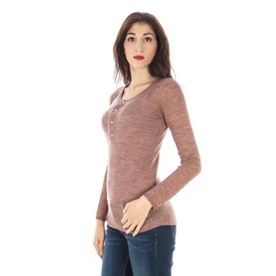 Fred Perry Pink Wool Sweater In Brown