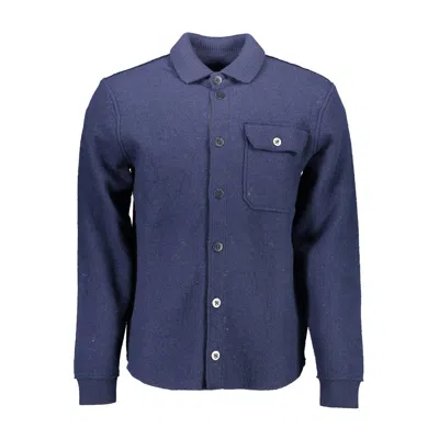 Gant Blue Wool Men Sweater In Blue