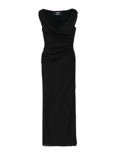 Jacquemus La Robe Rita Longue Gown In Black