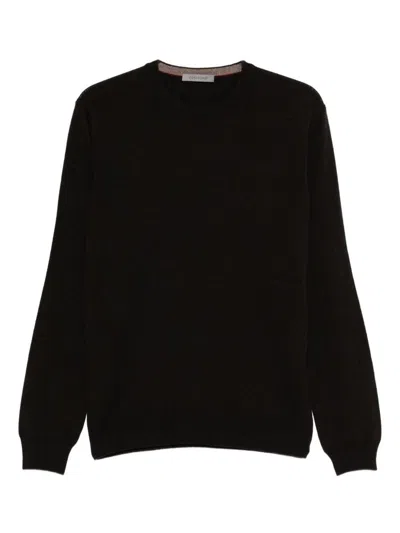 Corneliani Round-neck Sweater In Black