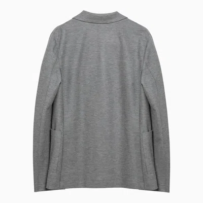Harris Wharf London Single Breasted Cotton Jacket In Gray