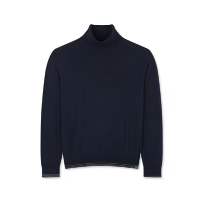 Paul & Shark Wool And Cashmere Turtleneck Sweater In Blue