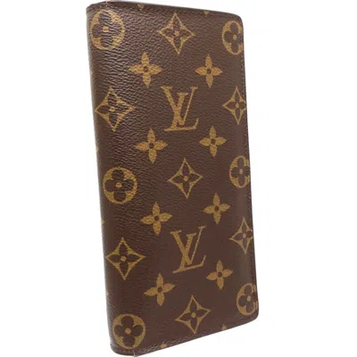 Pre-owned Louis Vuitton Brown Canvas Long Wallet (bi-fold) ()