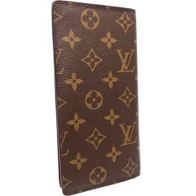 Pre-owned Louis Vuitton Brown Canvas Long Wallet (bi-fold) ()