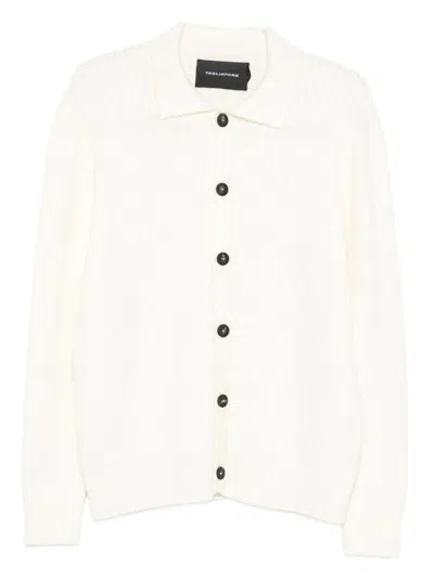 Tagliatore Cable-knit Cardigan In White