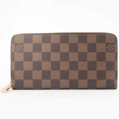 Pre-owned Louis Vuitton Damier Rose Ballerine Damier Canvas Long Wallet (bi-fold) () In Pink
