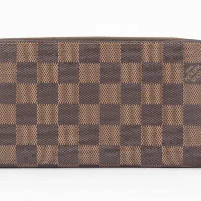 Pre-owned Louis Vuitton Damier Rose Ballerine Damier Canvas Long Wallet (bi-fold) () In Pink
