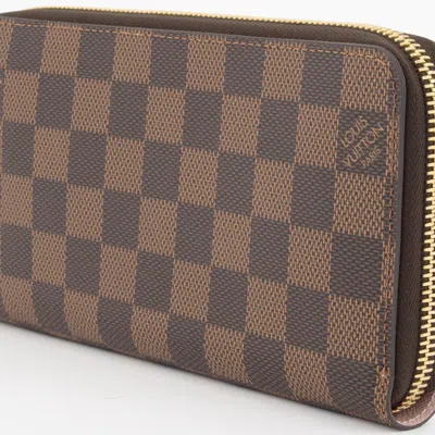 Pre-owned Louis Vuitton Damier Rose Ballerine Damier Canvas Long Wallet (bi-fold) () In Pink