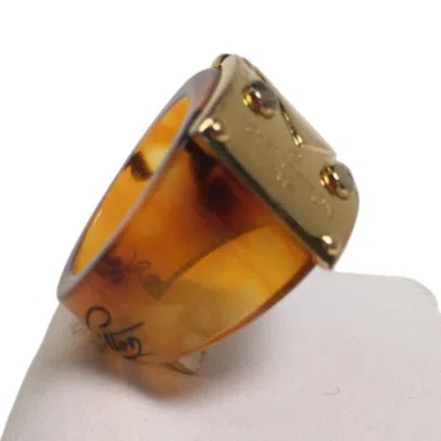 Pre-owned Louis Vuitton Metal Plastic Band Ring () In Brown