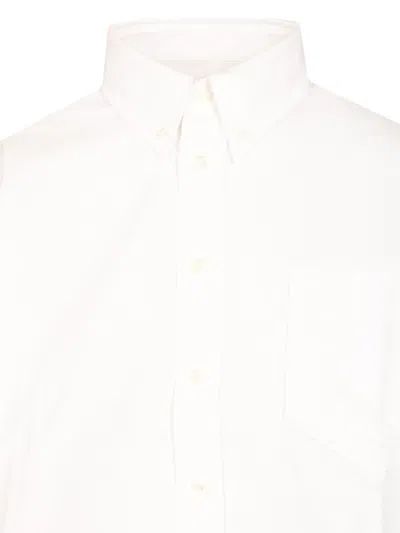 Ami Alexandre Mattiussi Oversized Cropped Shirt Shirts White In White