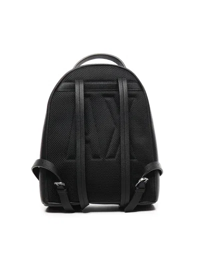 Armani Exchange Wave Black Double Zip Backpack