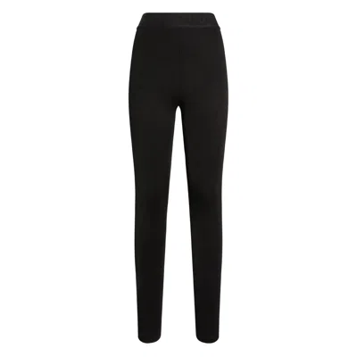 Dolce & Gabbana Elastic Waist Leggings In Black
