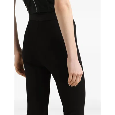 Dolce & Gabbana Elastic Waist Leggings In Black