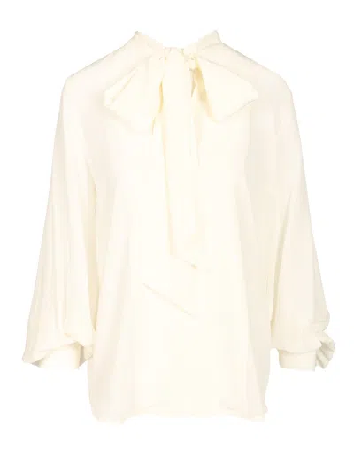 P.a.r.o.s.h Blusa Con Maniche A Sbuffo Shirts Beige In Yellow