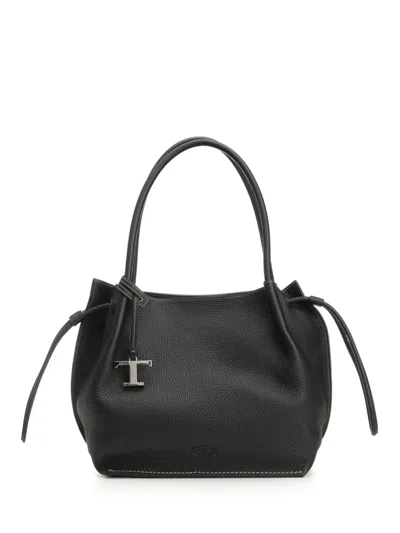 Tod's Buz Sacca Media Handbags Black