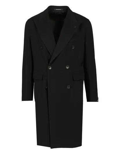 Tagliatore Cappotto 2 Petti Sfoderato Londra Grigio 90 Lana 10 Cachemire Coats Black In Black