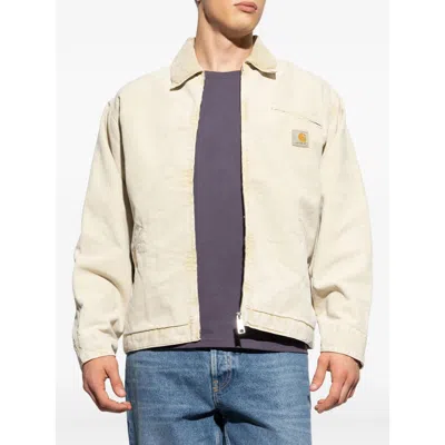 Carhartt Yellow Denim Og Detroit Jacket In Neutral