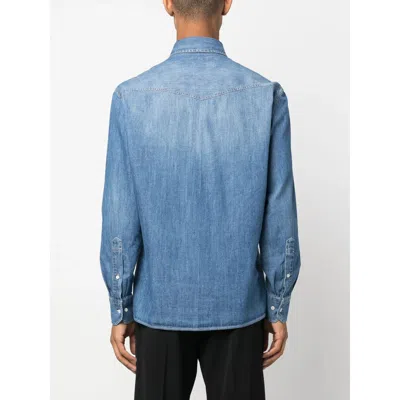 Brunello Cucinelli Cotton Shirts In Blue
