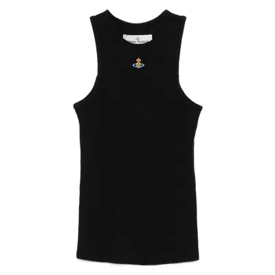 Vivienne Westwood 90s Orb-embellished Ribbed Tank Top