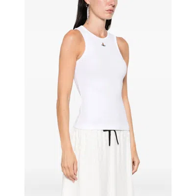 Vivienne Westwood Sleeveless Top Ribbed Texture In White
