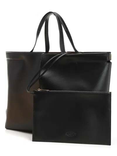Tod's Dbm Shopping Media Handbags Black