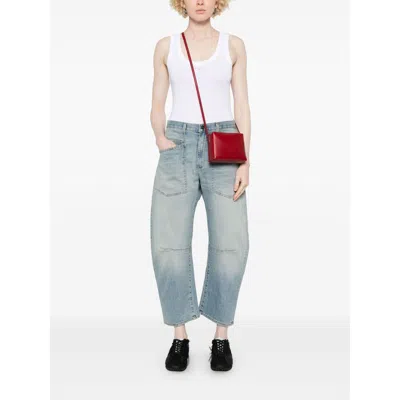 Nili Lotan Denim Tapered Jeans In Blue
