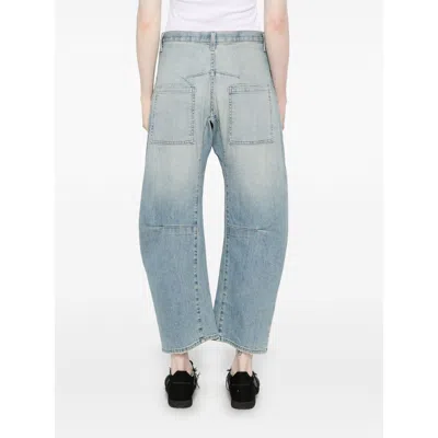 Nili Lotan Denim Tapered Jeans In Blue
