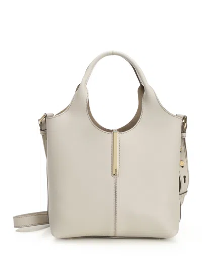 Tod's Ebr Due Manici Mini Handbags White