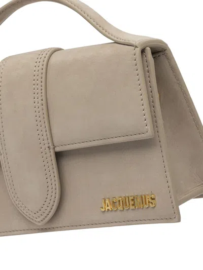 Jacquemus Le Grand Bambino Leather Crossbody Bag In Nude