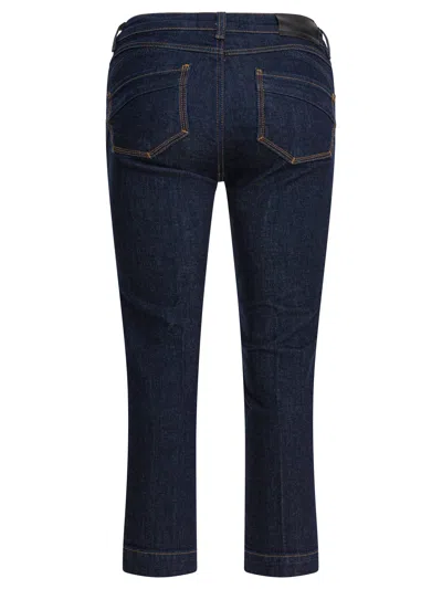 Sportmax Denim Trousers With Back Pockets And Contrast Stitching In Blue