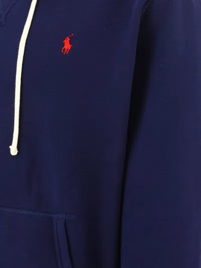 Polo Ralph Lauren Classic Hoodie Sweatshirt With Front Kangaroo Pocket In Blue