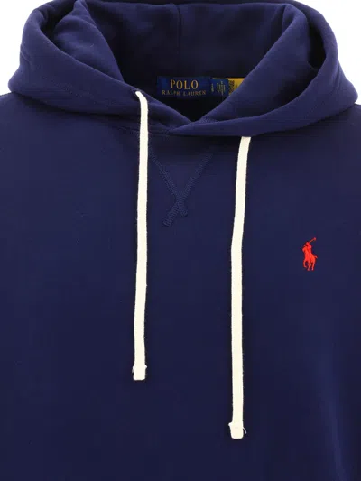 Polo Ralph Lauren Classic Hoodie Sweatshirt With Front Kangaroo Pocket In Blue