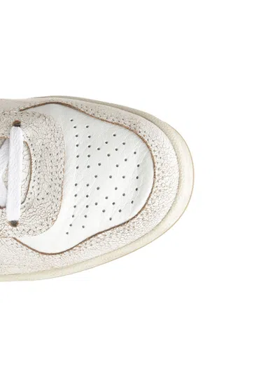 Philippe Model Veau Crackle Blanc Sable Sneakers In White