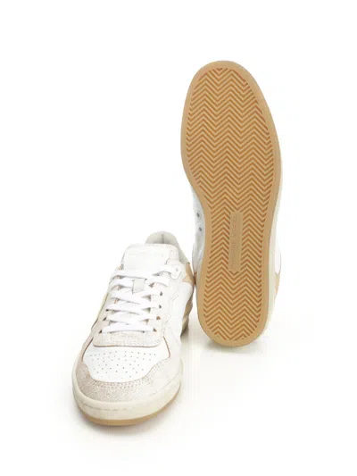 Philippe Model Veau Crackle Blanc Sable Sneakers In White