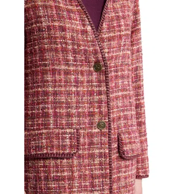 Etro Checked Cotton And Wool-blend Coat In Red