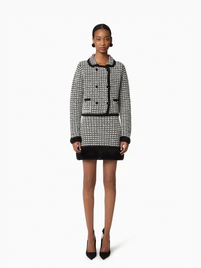 Nina Ricci Tweed-effect Double-breasted Jacket In Multi