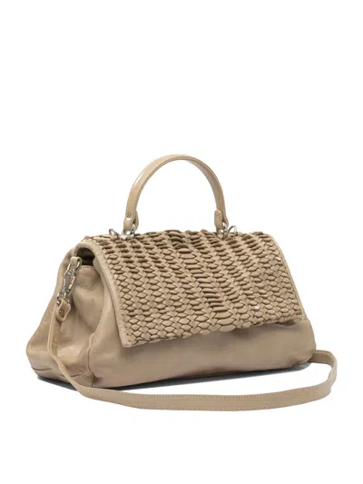 Giancarlo Nevola Beige Leather Shoulder Bag In Neutral