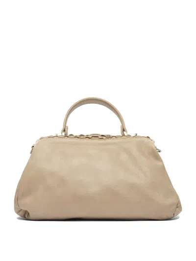 Giancarlo Nevola Beige Leather Shoulder Bag In Neutral