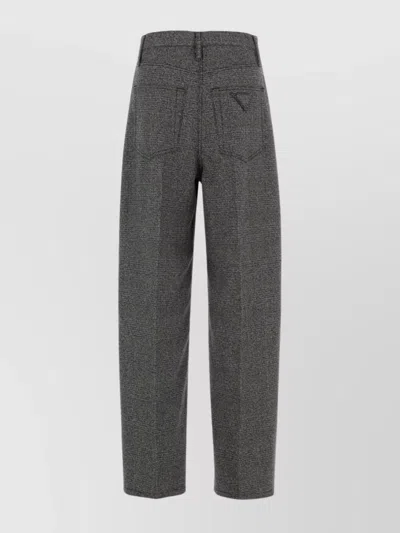Prada Glencheck Pant Textured Fabric In Gray