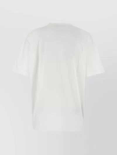 Prada Oversize Crew Neck T-shirt In White