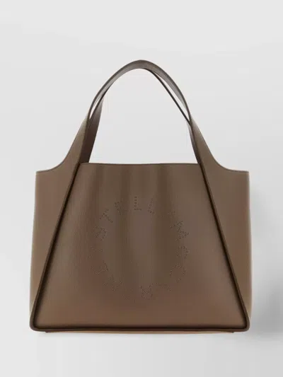 Stella Mccartney Brand Logo Tote Bag In Brown