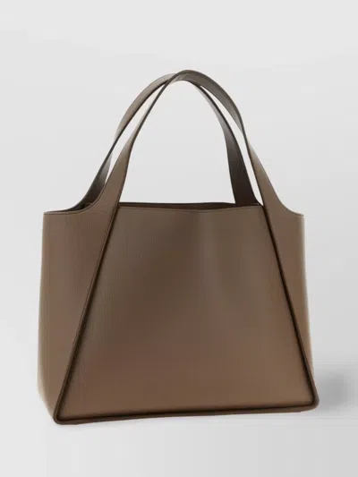 Stella Mccartney Brand Logo Tote Bag In Brown