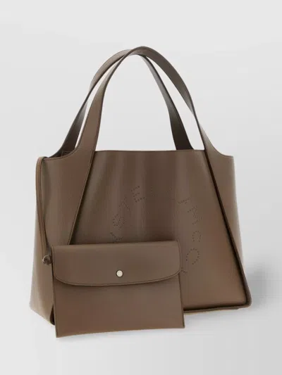 Stella Mccartney Brand Logo Tote Bag In Brown