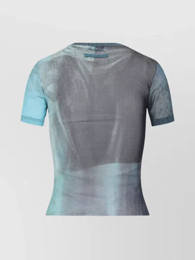 Jean Paul Gaultier "water" Mesh T-shirt In Green