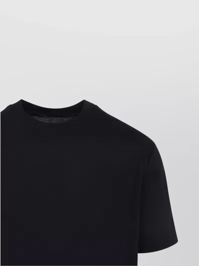 Kiton Short Sleeve Crew Neck T-shirt Design In Black