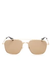 Givenchy Oversized Square Sunglasses, 58mm In Gold/brown