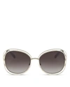 CHLOÉ Carlina Oversized Sunglasses, 60mm,1298701GOLD/LIGHTgrey