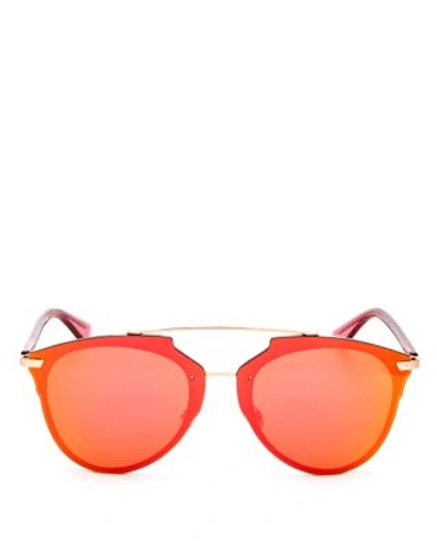 Dior Reflected Prism Mirrored Sunglasses, 63mm In Red Gold/burgundy Mirrored Prism