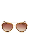 TOM FORD Andy Round Combo Sunglasses, 58mm,1848102TRANSPARENTHONEYINK/GRADIENTDARKBROWN